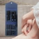 thumbnail image 5 of Set de manicura y cortaúñas con bolsa de piel sintética, herramientas de cuidado personal para mujer Azul, 5 of 9