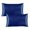 A002- Dark Blue, variant on Satin Pillowcases for Hair and Skin Queen Size Pillow Cases Set of 2 Silver Satin Pillow Cases 2 Pack