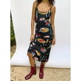 thumbnail image 2 of FEORJGP Women Midi Cami Dress Ladies Table Collection Print Sleeveless Vintage Dress Backless Slip Dress Camisole Bodycon Dress Summer Party Dress for Daily, 2 of 9