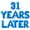 Blue, variant on Letter Balloons - 31 YEARS LATER 16" Inch Alphabet Letters Foil Mylar Balloon 31st Birthday Party Banner (Gold)