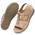 thumbnail image 4 of Sandalias de cuña SHIBEVER Low Summer Platform Comfort Women Nude, 4 of 6