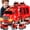 Red, variant on ConeWhale 5-in-1 Fire Truck for Kids 3-5, Carrier Transport Play Vehicle, Friction Powered Trucks for Kids Ages 4-8, Birthdays Gifts for Boys Girls