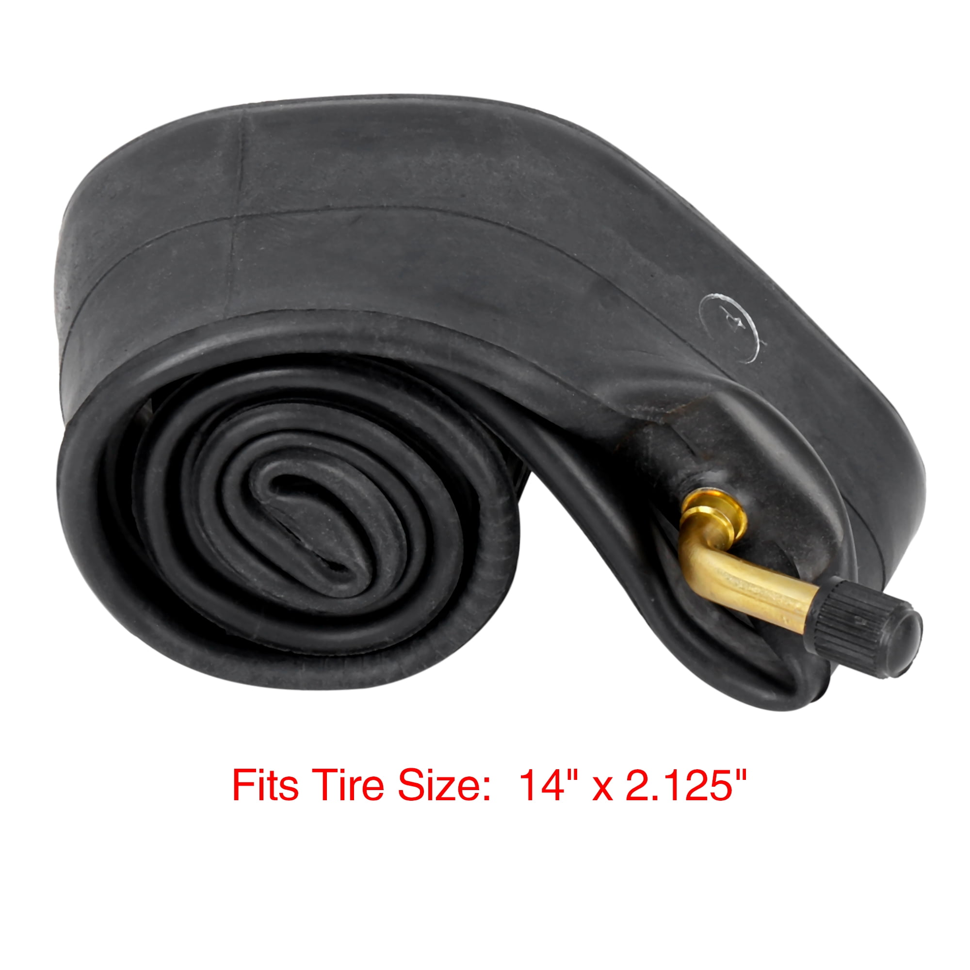 Unique Bargains 14 Inch Rubber Bicycle Bike Inner Tube 14" x 2.125" US Type 34mm Bent Valve  for Mountain Bike Black