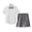 Gray, variant on 2 Piece Lounge Sets Short Sleeve Pjs Shorts Back to School Casual Outfits Set Lapel Clothing Set and Shorts Summer Wear