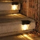 thumbnail image 4 of Fiudx Luces Solares Led para Escaleras, Lámparas de Pared Exteriores de Acero Inoxidable, Iluminación Decorativa para Vallas de Jardín, Activación Automática Por Sensor Al Anochecer, Fácil Instalació, 4 of 6