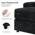 thumbnail image 4 of Contemporary 3-Seater Sofa with Deep Seating Oversized Couch for Living Room Apartment Black, 4 of 8