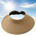 thumbnail image 6 of Sun Hats Wide Brim Protection Women Straw Hat for Travel Short Trips Spring Brown, 6 of 8