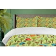 thumbnail image 3 of Ambesonne Happy Camp Duvet Cover Sets, Elements for Camping, 2-Queen, Pale Green Multicolor, 3 of 6