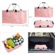 thumbnail image 2 of Cesta de picnic plegable con aislamiento, bolsa térmica plegable, cesta de comestibles portátil para acampar de 22 l con asas de aluminio (rosa), 2 of 5