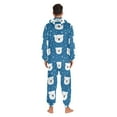 thumbnail image 4 of FORMRS Onesies Pajama for Adults Unisex Hoodie Winter Jumpsuit One Piece Sleepwear, Sizes S-2XL, Blue Polar Bear, 4 of 7
