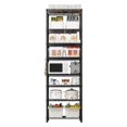 thumbnail image 2 of IVV Metal Storage Rack w/ Side Hooks - 8 Tier Standing Wire Organizer Shelving Unit for Laundry Bathroom Kitchen Pantry Closet (Black, 23.62"W x 13.78"D x 78.74"H), 2 of 7
