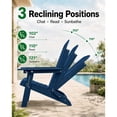 thumbnail image 3 of WINSOON Outdoor All-Weather HDPE Folding Adirondack Chair with Cup Holder & Adjustable Backrest, Easy to Install & Clean, Ideal for Garden, Yard & Patio, 3 of 8