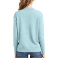 thumbnail image 4 of Wutalume Women's Solid Color Long Sleeve Mid Length Cardigan Top Jacket, Lightweight Open Front Layer, Versatile Cover Up for Indoor and Outdoor,Light Blue S, 4 of 7