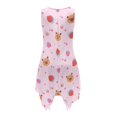 thumbnail image 4 of HELLHERO Side Pockets Sleeveless Sundress, Capybara Strawberry Pattern Sleeveless Midi Dress Polyester Irregular Hem Asymmetric Hem Midi Dress Round Neck, 4 of 8