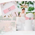 thumbnail image 6 of 100 Pack Spandex Stretch Chair Sashes Bows Elastic Chair Cover Bands Ties with Buckle Slider for Wedding Party Banquet Restaurant Baby Shower Christmas Decorations (Dusty Pink), 6 of 14