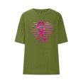 thumbnail image 3 of HongQid Cancer Shirt for Women Breast Cancer T-Shirt Shirts Pink Shirt Ribbon Short Sleeve Tee Tops, 3 of 7