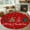 Red, variant on Navy Blue Christmas Round Area Rug 3 FT, Small Kitchen Bathroom Mat, Xmas Tree Winter Snowflake Washable Indoor Outdoor Throw Runner Carpet Non-Shedding Doormat for Table Shower Sofa Entryway