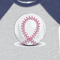 thumbnail image 4 of Inktastic Pink Breast Cancer Ribbon Baseball Boys or Girls Baby Bodysuit, 4 of 5