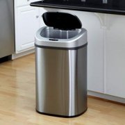 Nine DZT-80-4 Touchless Stainless Steel 21.1 Gallon Trash Can