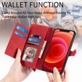 thumbnail image 5 of Case for iPhone 12 mini Zipper Wallet Cover Lanyard Crossbody Neck Strap Compatible with iPhone 12 mini Case, 5 of 5
