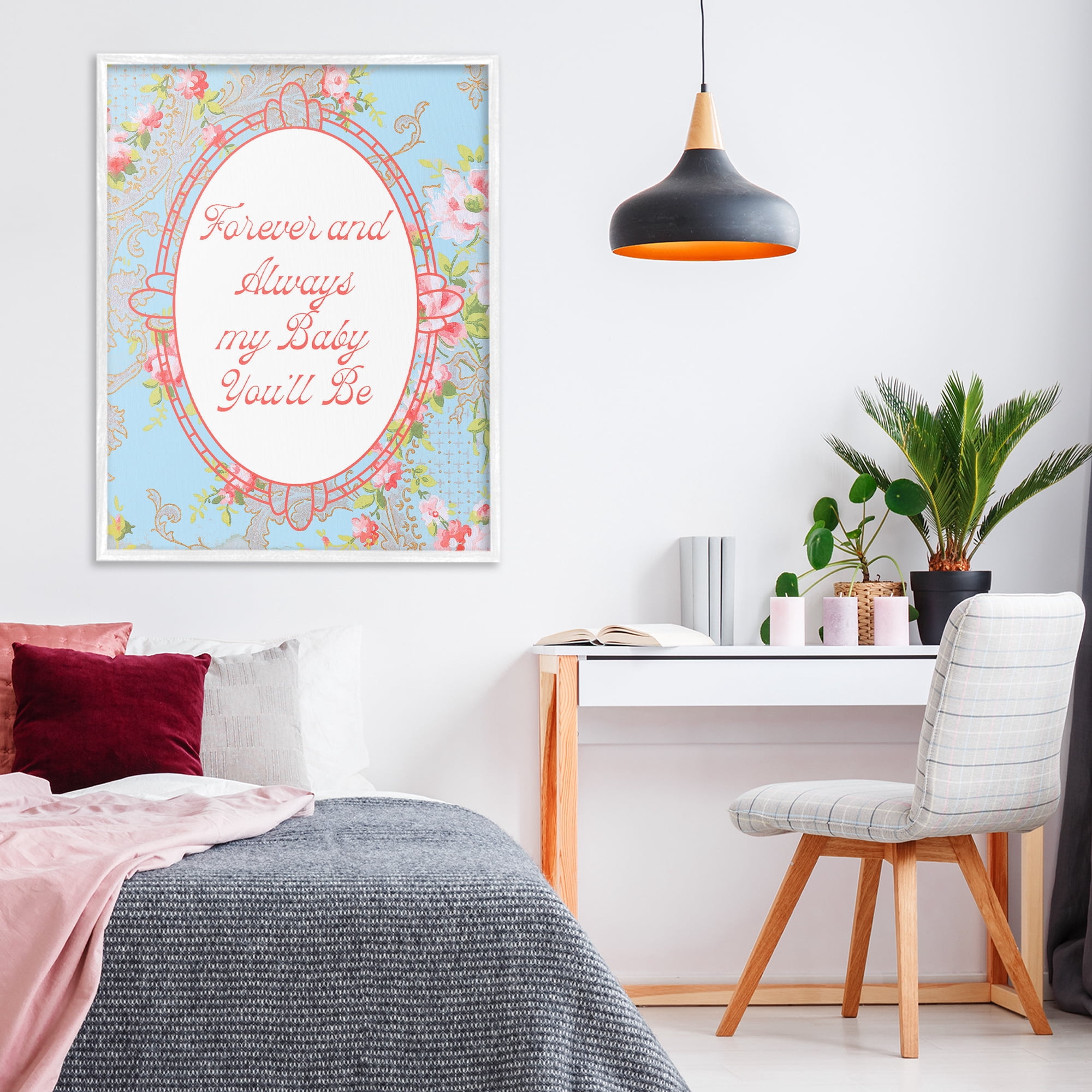 Stupell Industries Forever And Always My Baby White Framed Giclee Art, design by Lil' Rue