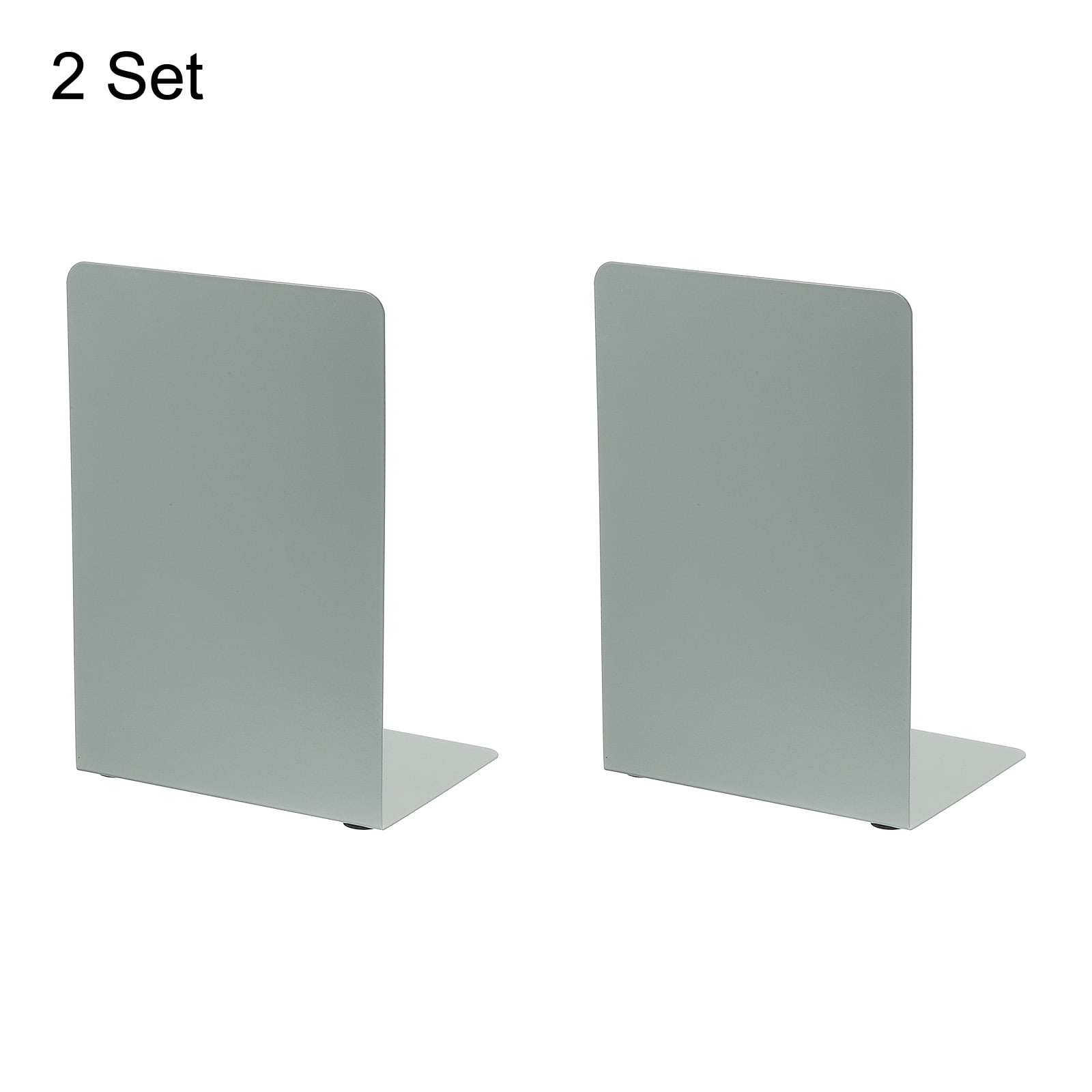 Unique Bargains Metal Bookend with L Shape Design 5.35"x3.74"x7.68" 2 Set Green