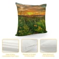 thumbnail image 4 of Orinice Flowers Sunset Graphic Decorative Cushion Throw Pillow Cover for Home Couch Living Room Bed Sofa Car Bedroom Spring Zipper Closure 1PC 18x18in, 4 of 5