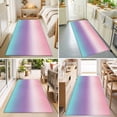 thumbnail image 5 of 2x6ft Area Rug,Pink Blue Purple Gradient Washable Large Rugs Soft Non-Slip Floor Rug Simple Watercolor Non-Shedding Indoor Carpets for Living Room Bedroom Home Office Nursery, 5 of 9