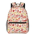 thumbnail image 1 of Disketp Firefighter Icons Mochila Estampada para Hombre y Mujer – Mochila Ligera Clásica con Múltiples Bolsillos para Universidad, Trabajo y Viajes-One Size, 1 of 5