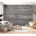 thumbnail image 7 of Tiptophomedecor Background & Patterns Wallpaper Wall Mural - Dark Grey Painted Brick Wall, 7 of 7