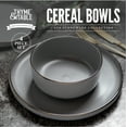 thumbnail image 2 of Thyme & Table Serveware Gray Ava Stoneware Contemporary Round Bowls, 4 Count, 2 of 5