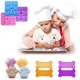 thumbnail image 4 of Piezas de silicona con forma de pata y hueso de cachorro, 2 en 1, 8 cavidades, bandejas reutilizables para dulces de hielo, moldes para hornear galletas de chocolate, horno, microondas, congelador,, 4 of 8