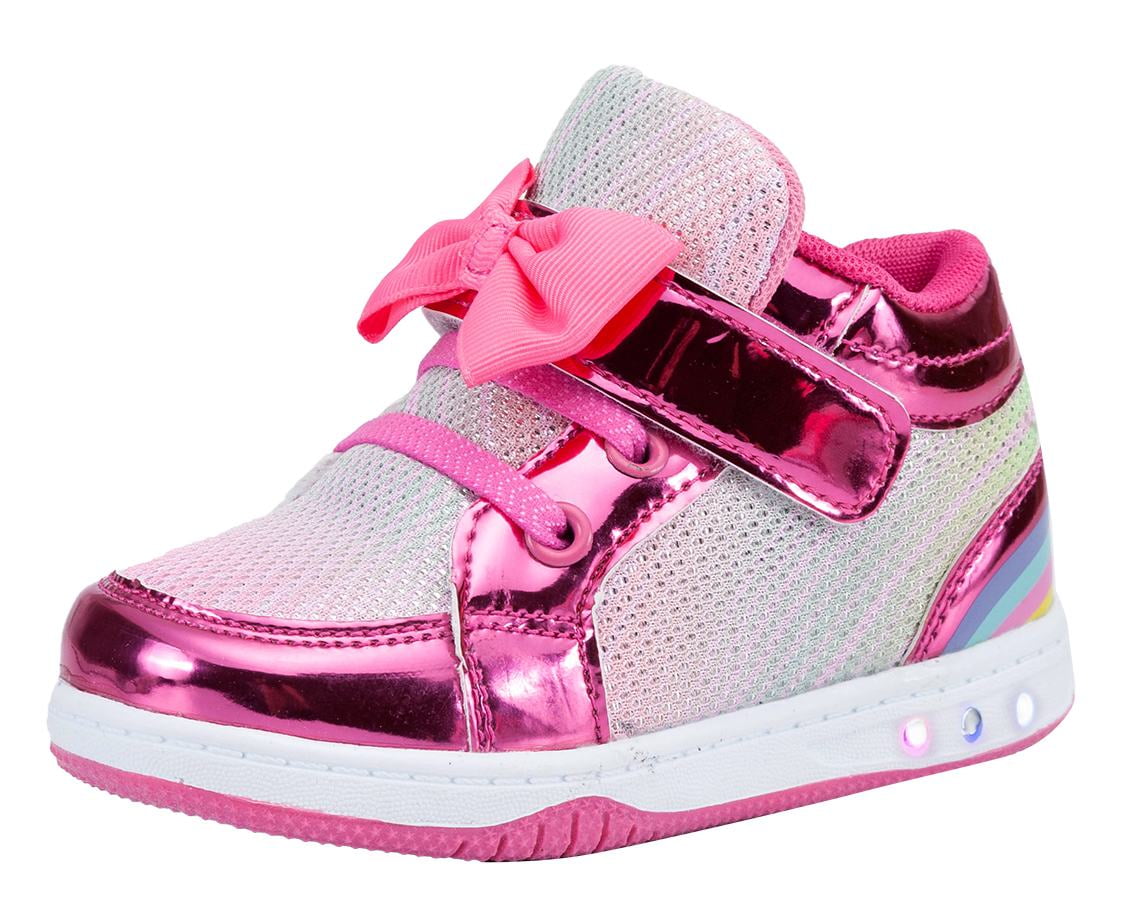 Toddler Glitter Shoes Baby Girls Boys Sequins Sneakers Sport Running/Walking Shoes with Cute Bowknot 