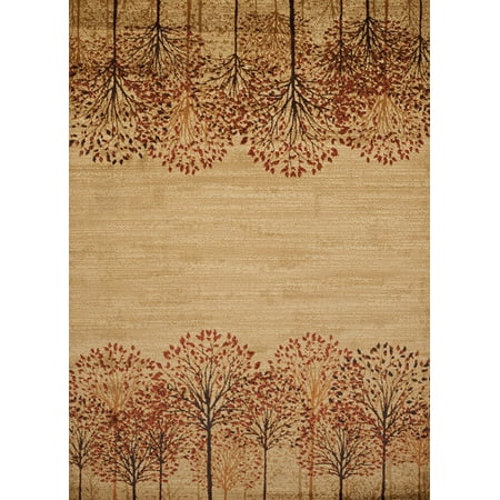 Designer Home Regal Area Rug 750-05817 Tree Blossom Natural Trees Blossoms