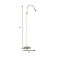 thumbnail image 5 of Floor Lamp in Brushed Steel Metal Adjustable LED, 5 of 8