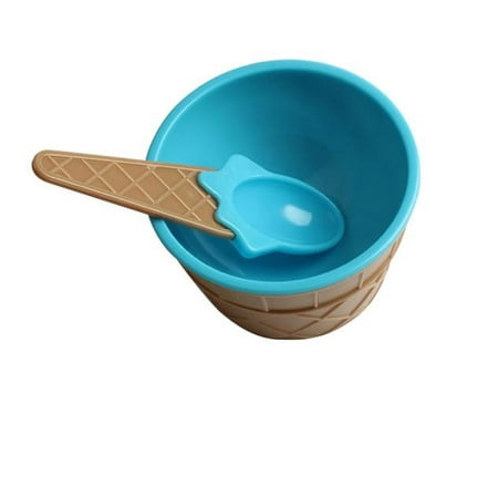 

wendunide kitchen gadgets 1PC kids ice bowls ice cup Couples bowl gifts Dessert BU Blue