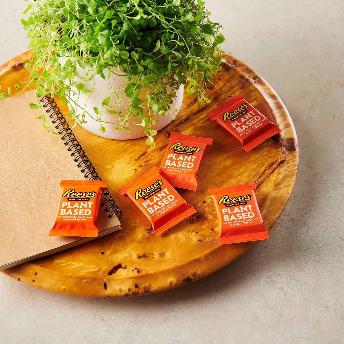 Reese's Plant Based Oat Chocolate Peanut Butter Cup Miniatures Bag Candy - 4.5oz - Pack of 2