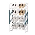 thumbnail image 2 of Qocolhg 4-Tier Shoe Rack Shoe Organizer, Sturdy Shoe Rack for Closet & front Door Entrance Entryway with Spacious Top and Strong Metal Shelves Industrial Style Free Standing Storage Shelves, Blue, 2 of 8