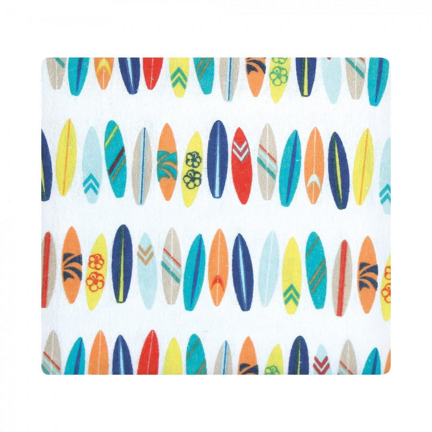 Hudson Baby Infant Boy Cotton Flannel Receiving Blankets Bundle, Surfer Dude, One Size