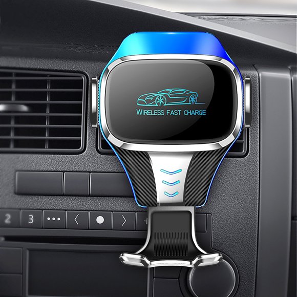 EGNMCR Car Wireless Charger, 15W Wireless Car Charger Qi Fast Charging Auto Clamping And Wireless Car Charger Mount, Gift