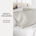 thumbnail image 3 of Ivory 300TC Cotton Cooling Pillow Case Set, Standard/Queen, by Noble Linens, 3 of 8
