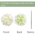 thumbnail image 2 of CPDD 26 Pieces Silk Hydrangea Flowers Artificial Flowers Heads with Stems for Home Wedding Party Decorations (Ivory) Ivory, 2 of 7