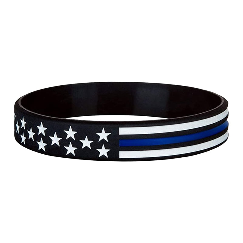 CyanOak Thin Red Line American Flag Bracelets Power of Faith Silicone
