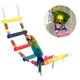 thumbnail image 1 of Accesorios para jaulas de pájaros, plataforma colorida para soporte de percha para pájaros, hamaca con escaleras para loros y pájaros pequeños, 1 of 6