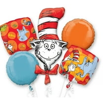 Dr.Seuss Character Authentic Licensed Theme Foil Balloon Bouquet