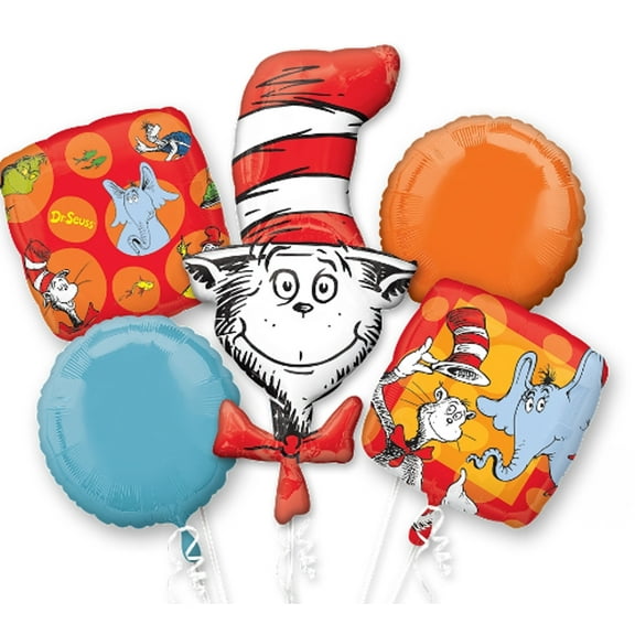 Dr.Seuss Character Authentic Licensed Theme Foil Balloon Bouquet