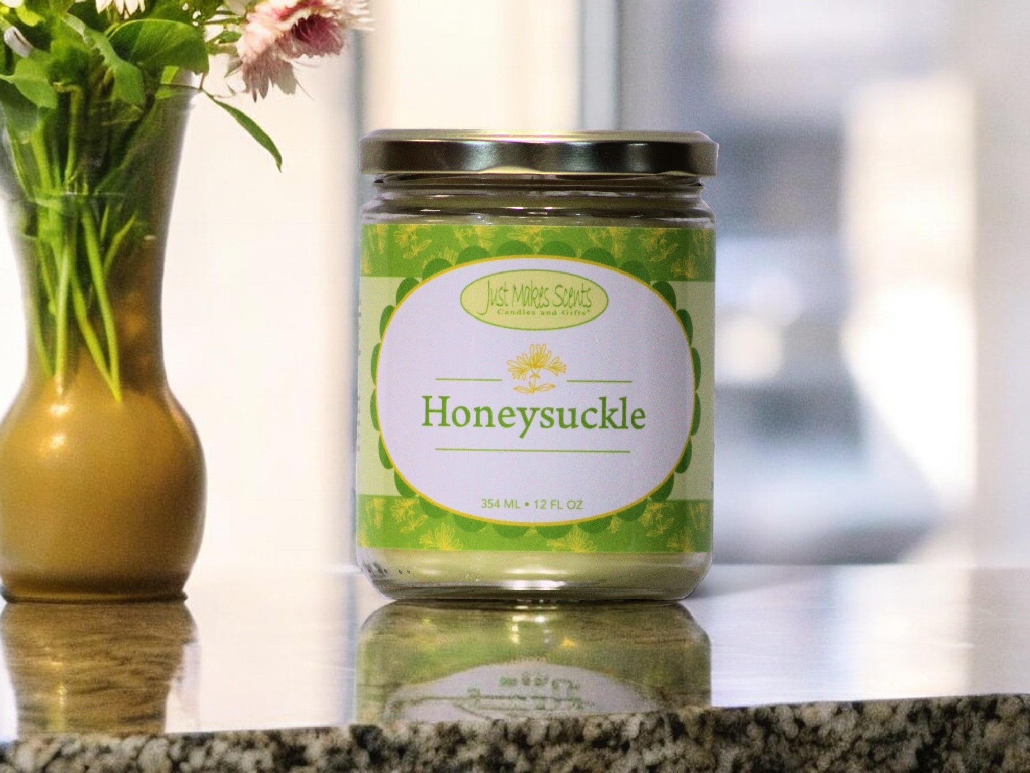 Honeysuckle Salsa Jar Candle 12 oz -Just Makes Scents Candles & Gifts