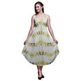 thumbnail image 1 of Bimba Robe Midi de Plage Imprimée Teinture sur Nœuds pour Femmes Bretelles Tenue d'Été-TTG, 1 of 1