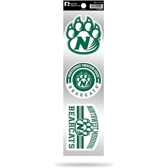Rico Industries NCAA Northwest Missouri State Bearcats 3-Piece Retro Spirit Decals