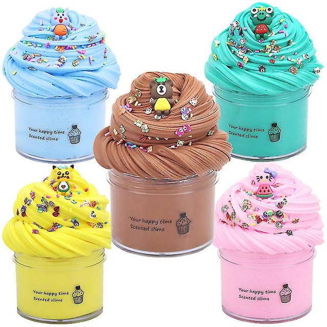 Serie Butter Slime, juguetes para aliviar el estrés para niñas y niños (5 piezas)